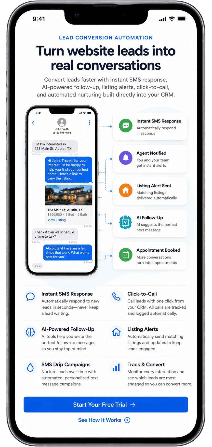 Lead Conversion Automation Features - Mobile